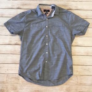 Size medium, slim fit, Michael Brandon short-sleeve button-down, EUC